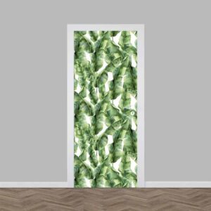 deursticker tropische bladeren patroon 5