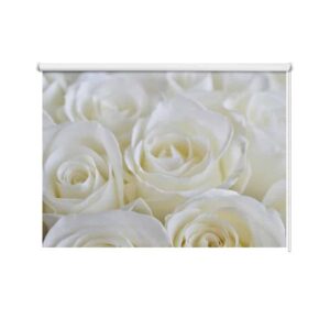 Rolgordijn Witte rozen