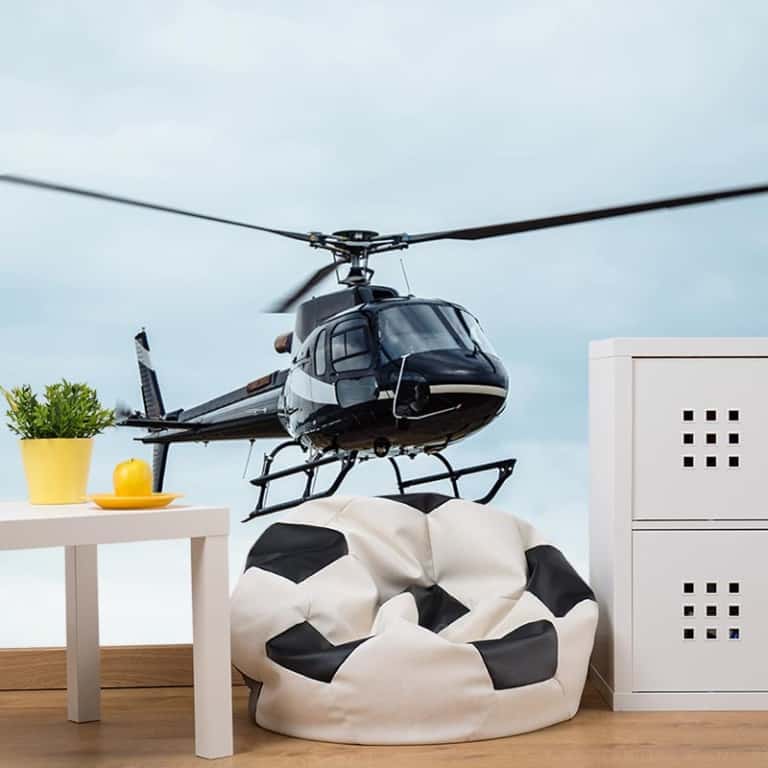 fotobehang Helikopter close up