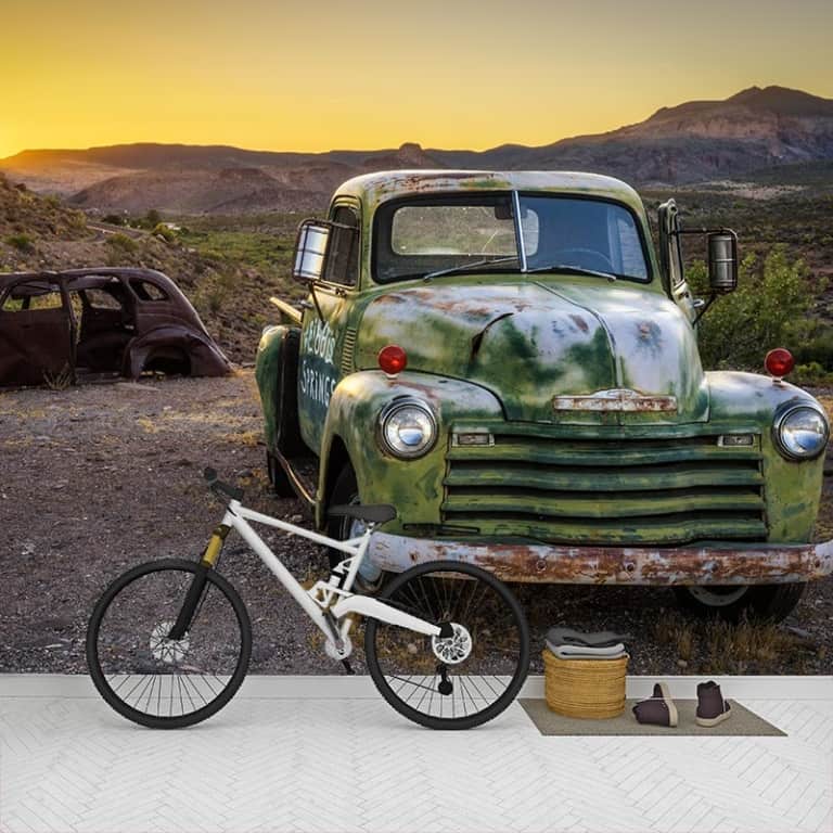 fotobehang langs route 66