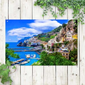 tuinposter mediterraans zeezicht
