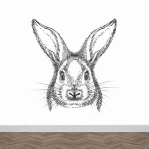 fotobehang getekend konijn