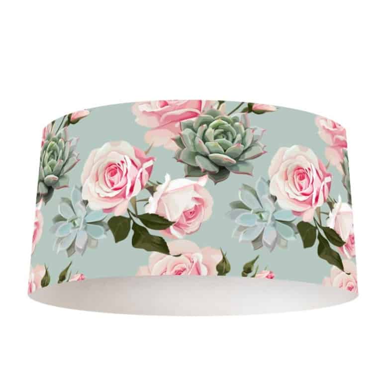 Lampenkap Rozen en sedum