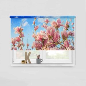 rolgordijn magnolia in bloei