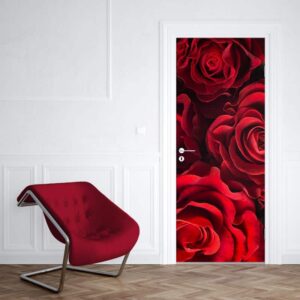 deursticker rode rozen