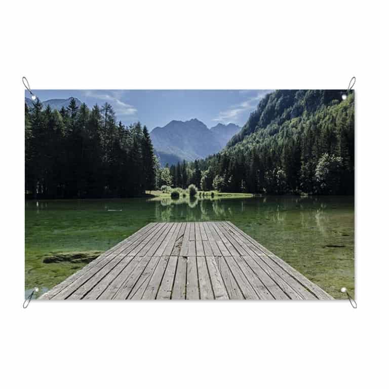 tuinposter uitzicht van steiger