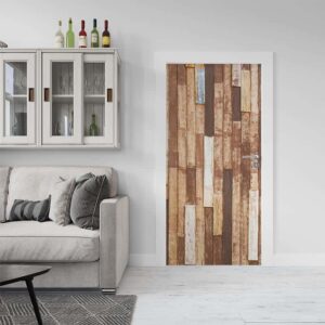deursticker houten planken trend
