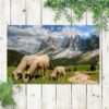 tuinposter schapen in de bergen