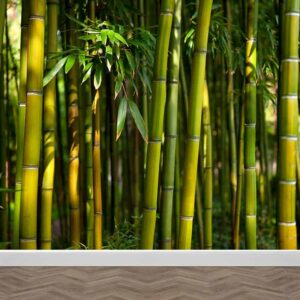 fotobehang tussen het bamboe