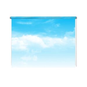 rolgordijn blauwe wolkenlucht