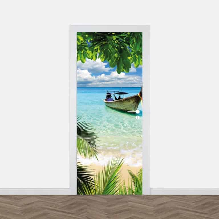 deursticker tropische baai 1