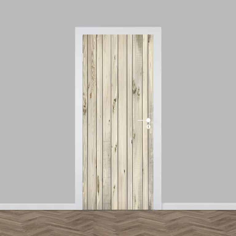 deursticker hout patroon licht 7