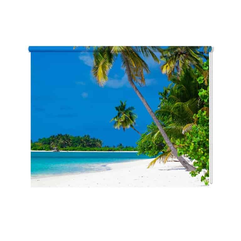 rolgordijn lui op het strand