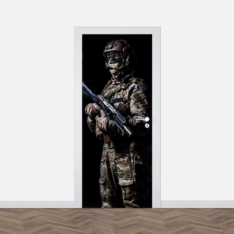 deursticker commando militair