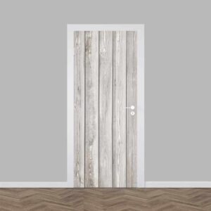deursticker hout patroon licht 9