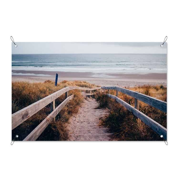 tuinposter naar het strand