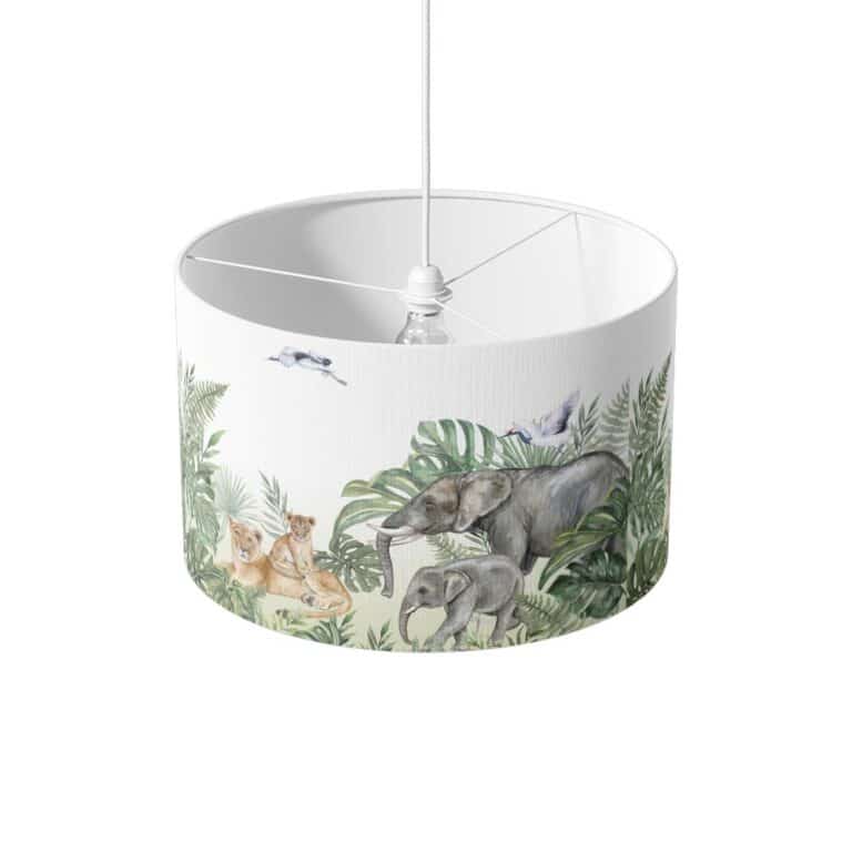 Lampenkap - KInderlamp - Lampenkap Op safari