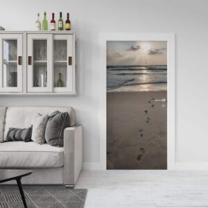 Deursticker strand - deursticker - deurposter