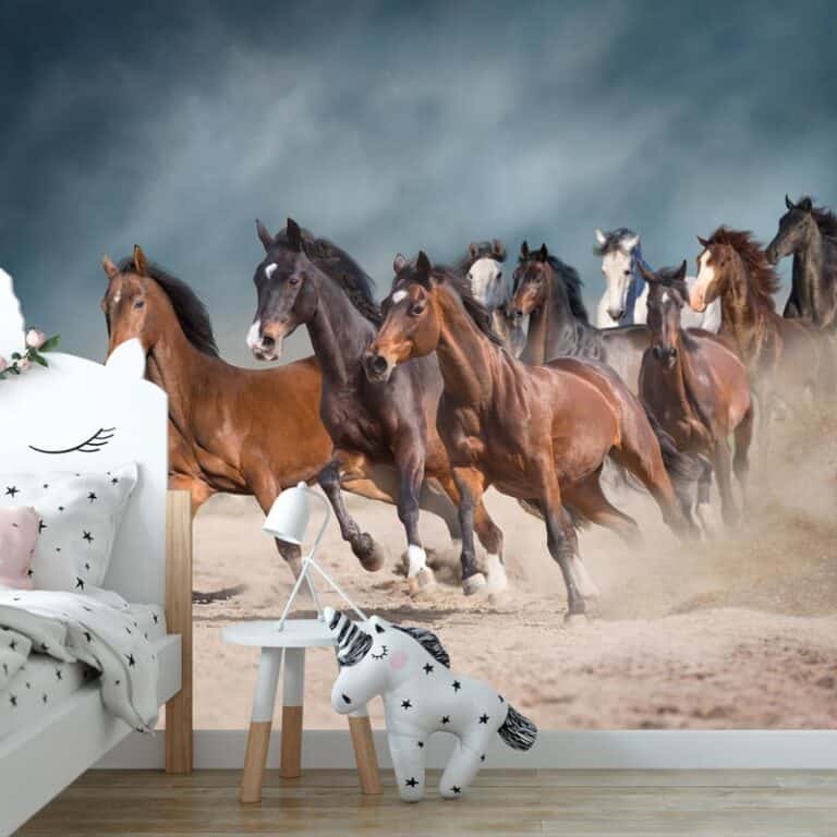 Fotobehang Paarden in galop 2