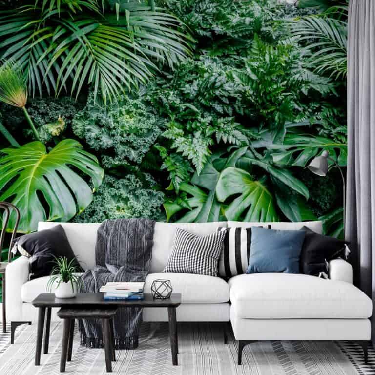 Fotobehang Tussen de groene bladeren