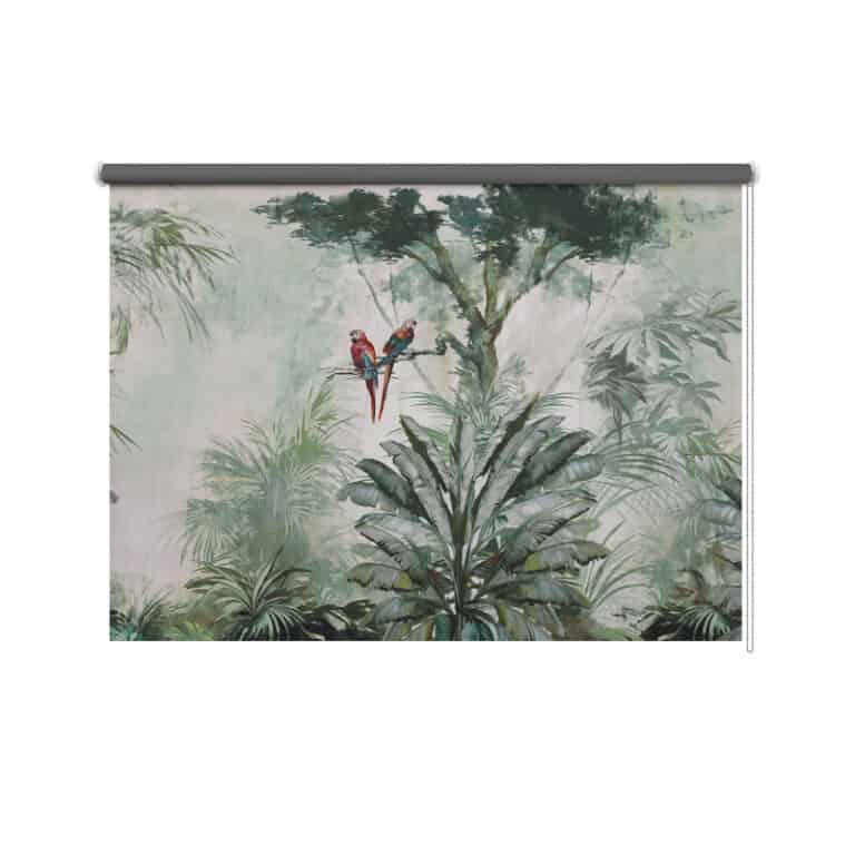 Rolgordijn Papegaaien in de jungle