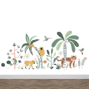 Fotobehang Jungle dieren tekening
