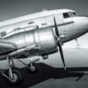 Fotobehang Propeller vliegtuig op landingsbaan