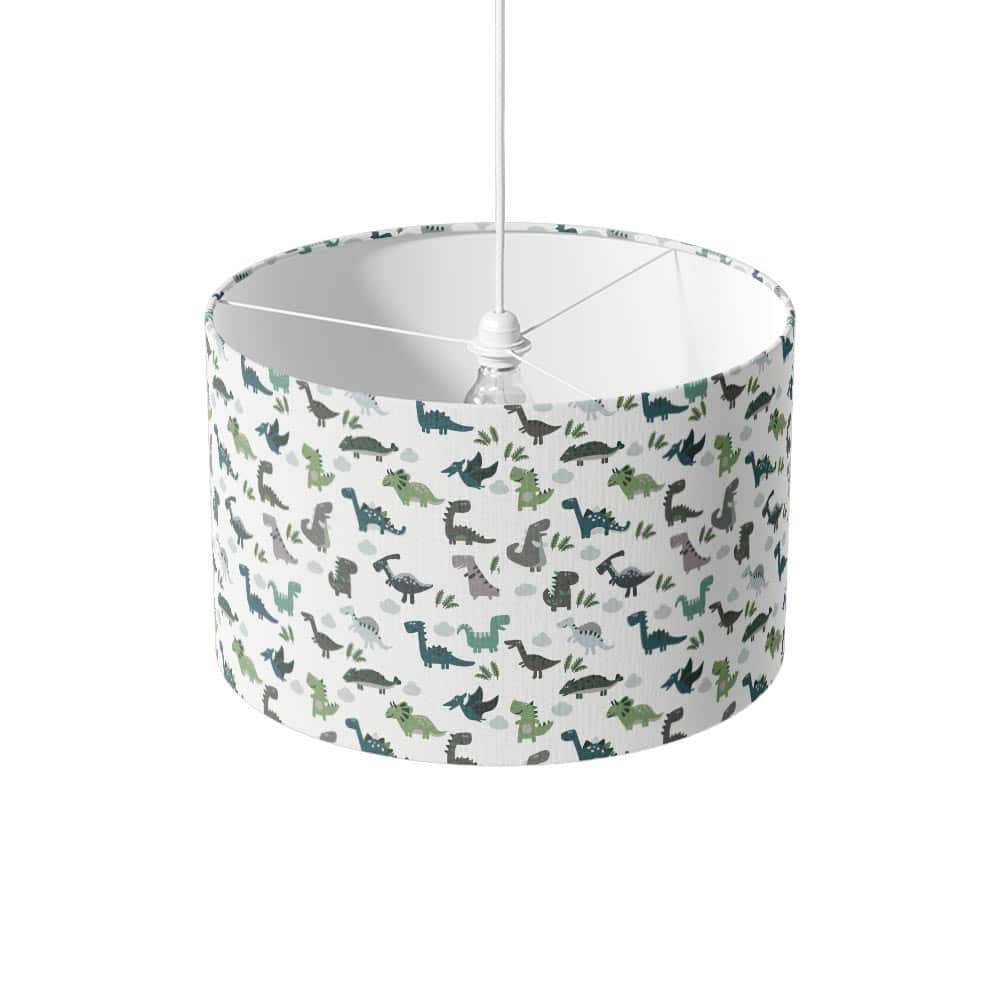 Lampenkap - KInderlamp -Lampenkap Happy dinosaurus groen