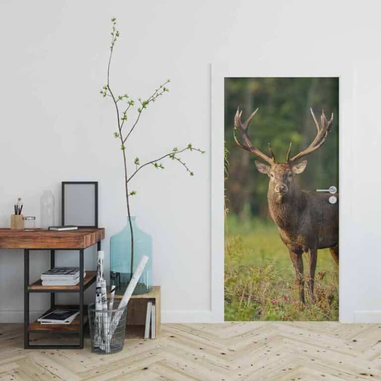 Deursticker Hert op uitkijk