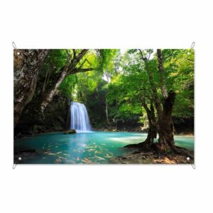 Tuinposter Waterval in jungle