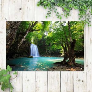 Tuinposter Waterval in jungle