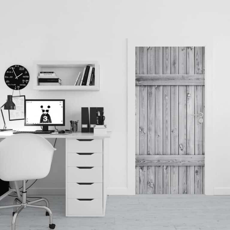 Deursticker Staldeur grijs