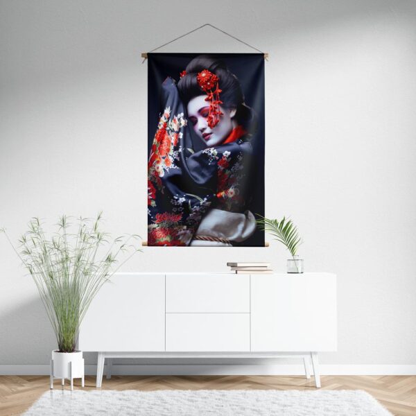 Textielposter Japanse Geisha - wanddecoratie