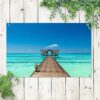 Tuinposter Uitzicht van steiger in tropische zee