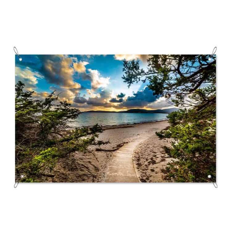 Tuinposter Pad naar Middellandse Zee