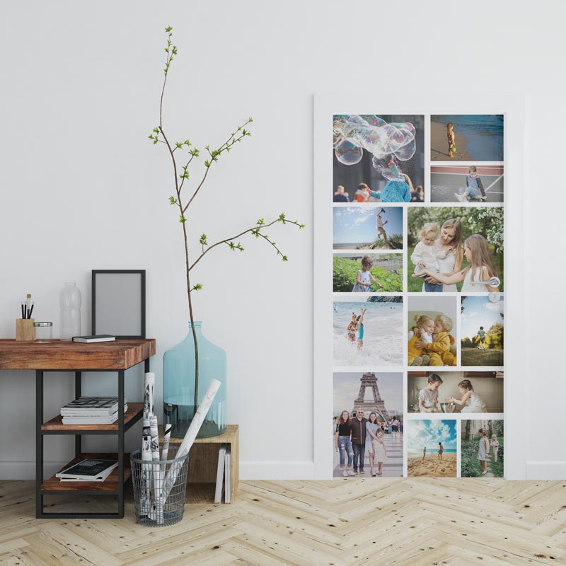 StickerProfis Deurbehang Zelfklevend - Donker Beukenrek Design - 3D Deursticker 88x200 Cm - Verwijderbaar Zonder Resten