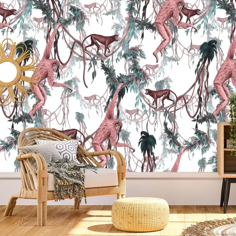 Fotobehang Apen in de jungle