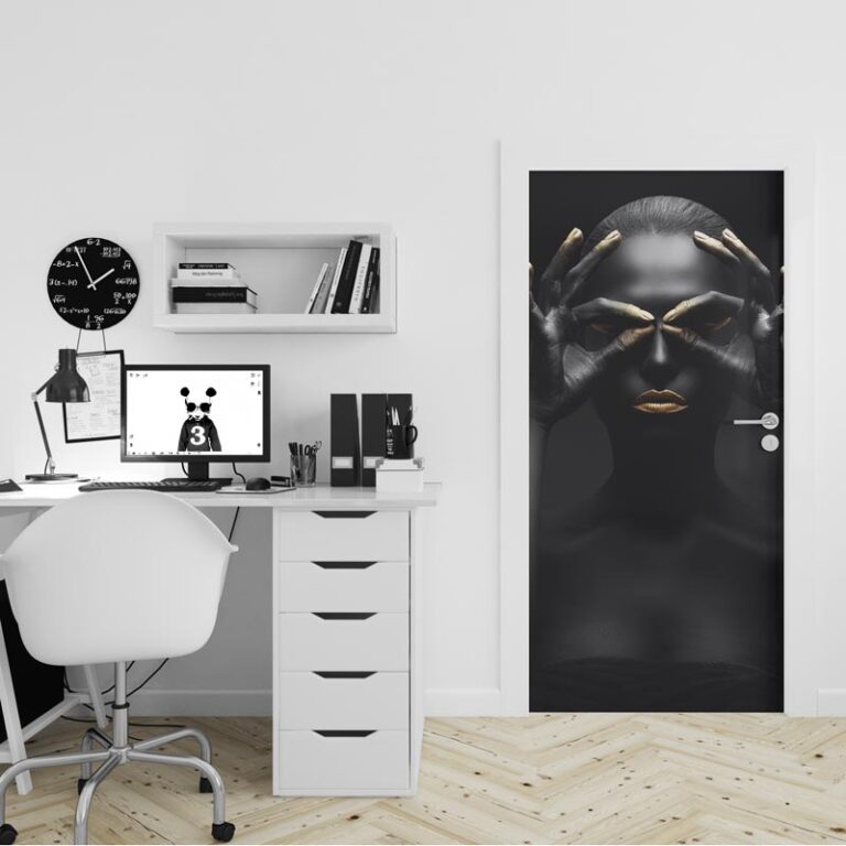 Deursticker Mysterieuze vrouw