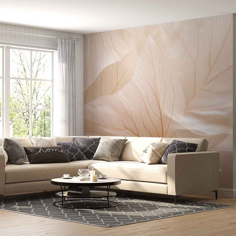 Fotobehang Subtiele bladeren