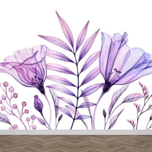 Fotobehang Paarse bloemen detail