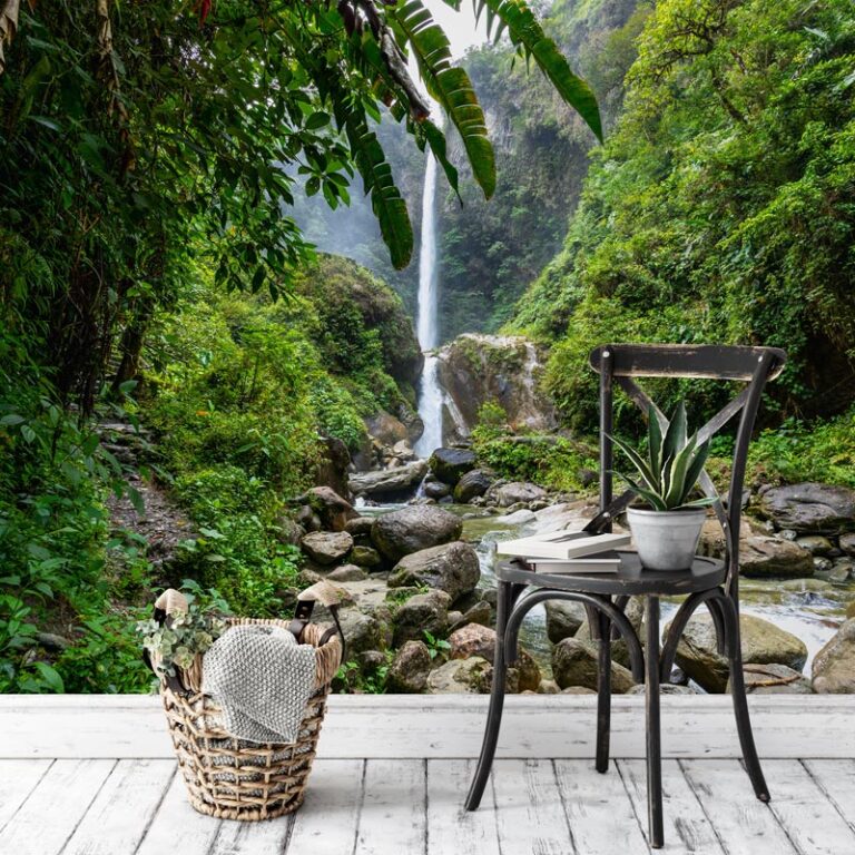 Fotobehang Jungle waterval