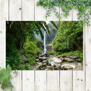 Tuinposter Jungle waterval