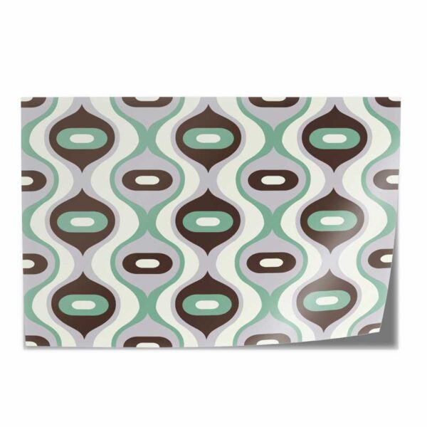 Tafelsticker Retro patroon ovaal
