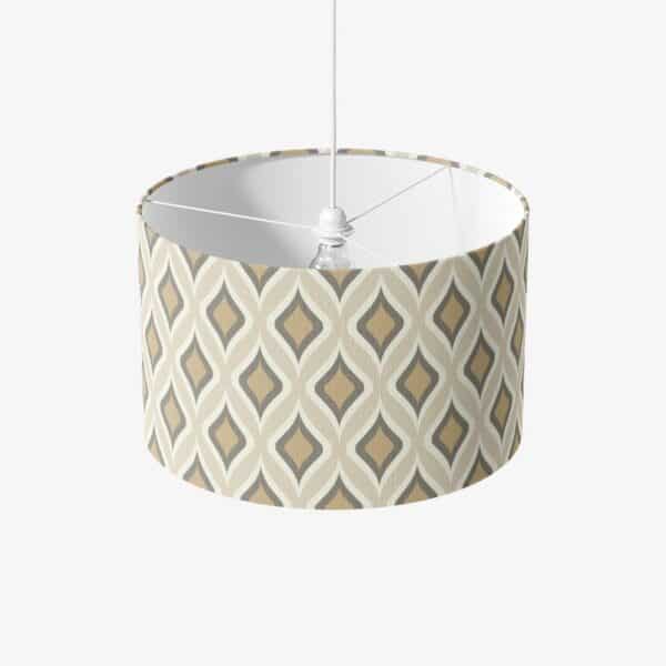 Lampenkap retro wokkel patroon beige - retro lampenkap