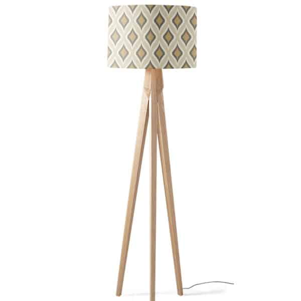 Lampenkap retro wokkel patroon beige - retro lampenkap