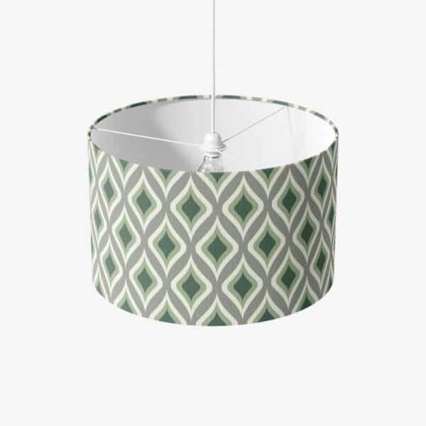 Lampenkap retro wokkel patroon groen - retro lampenkap