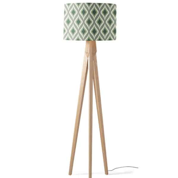 Lampenkap retro wokkel patroon groen - retro lampenkap