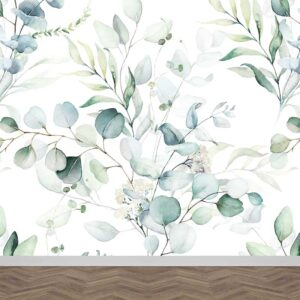 Fotobehang Eucalyptus blaadjes patroon