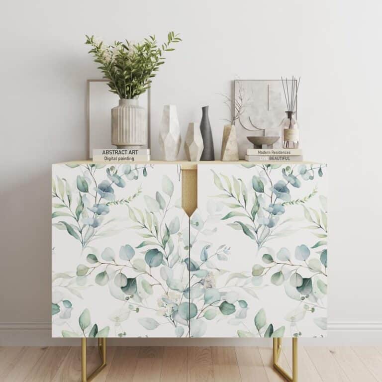 Kast sticker Eucalyptus blaadjes patroon