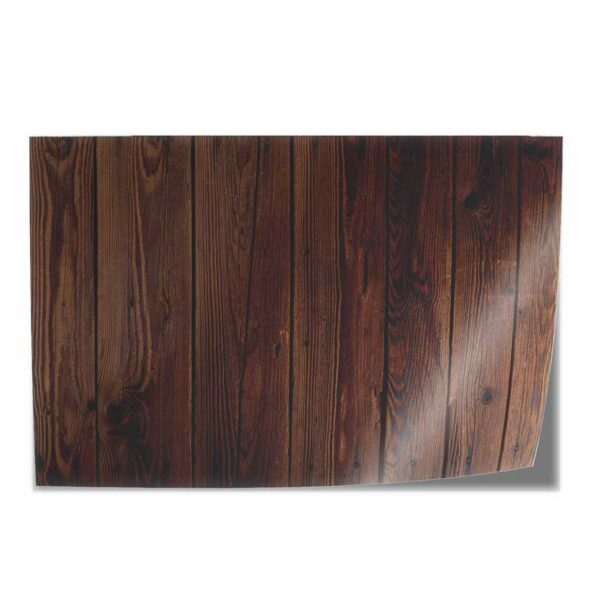 Tafelsticker Donkerbruine houten planken